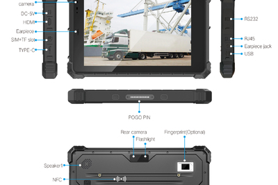 Mobipad 10DS-RTYF v.6 - 10.1-inch rugged tablet with Intel i7, 16GB RAM, 256GB SSD, Windows 11, IP68 - ideal for working in harsh conditions