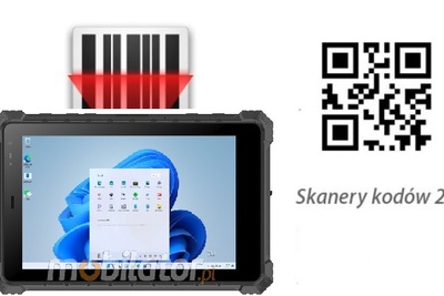 Mobipad 08DS-RTNL v.1 - Pancerny tablet 8cali IP68 z Windows 10, Intel N5100, 8GB RAM, 128GB ROM - idealny do pracy w terenie
