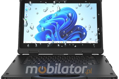 EMDOOR X14A (i7) v.6 - Rugged laptop with NFC, 14-inch screen, Windows 11 IoT, 1TB SSD, 32GB RAM, IP65 - mobile computer for field services