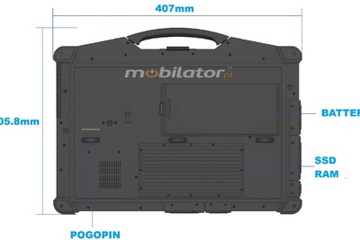 Emdoor X15A v.8 - Pancerny laptop z kamerą 5MP, ekranem 1000 nitów, 5G, GPS, i5-1235U, 16/256GB - sprzęt do zadań specjalnych i pracy w terenie