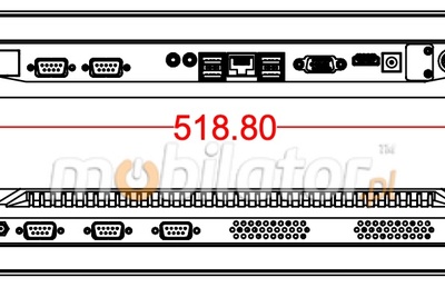 BiBox 215-I58 v.6 - Professional 21.5-inch 1080p panel PC, 1000 nits industrial display, Intel i5, 8GB RAM, 256GB SSD, RS232, LAN, Windows 11 Pro, WiFi 6, and LTE - For transport automation and logistics