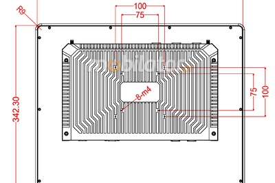BiBox 19-I58 v.7 - Odporny komputer panelowy 19 cali z licencją Windows 11 Pro, Intel Core i5-8250U, 16/512GB, RS232, RJ45 - Idealny dla przemysłu spożywczego i automatyki produkcyjnej
