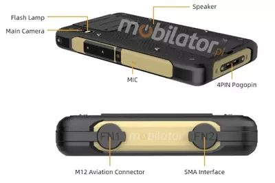 MobiPAD 770X - Rugged tablet for motorcyclists: GPS, Ublox-M9N, USB, and MIL-STD-810G standard. 2600 nits screen and 10000 mAh battery