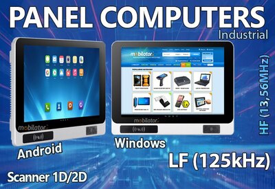 Touch Computer Panel with 2D Scanner and RFID HF+LF