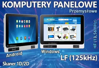 Przemysłowe Dotykowe Komputery Panelowe ze skanerem i RFID