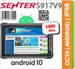 Senter S917V9 industrial tablet equipped with NFC, 2D scanner, High precision GPS, 4G and RFID LF 125kHz