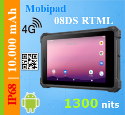 Mobipad 08DS-RTML - Rugged 8-inch tablet