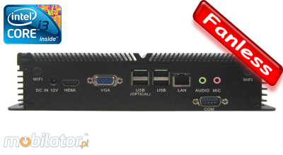 Industrial Fanless MiniPC IBOX-I3-3217u High (WiFi - Bluetooth)