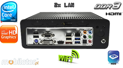 3 sztuki Przemysłowy MiniPC mBOX-3240 2LAN v.2