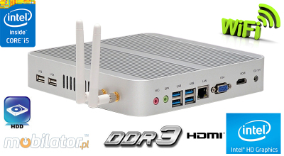 Przemysłowy MiniPC mBOX-3317U v.3