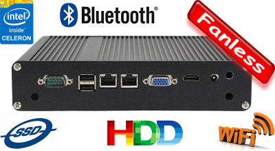 Industrial Fanless MiniPC IBOX-ZPC-H6-X4 High (WiFi - Bluetooth)