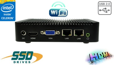 10 sztuk Przemysłowy Fanless MiniPC mBOX Nuc Q100S-01 v.3