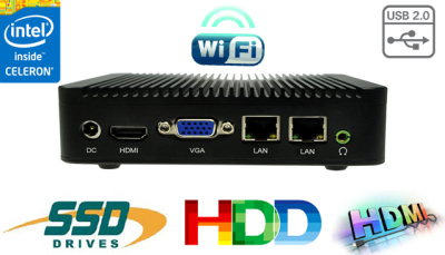 Przemysłowy Fanless MiniPC mBOX Nuc Q100S-02 v.3