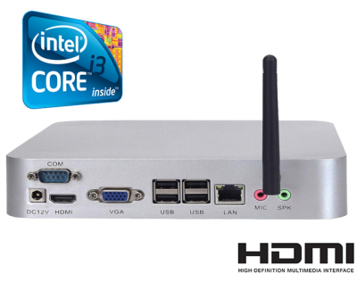 Komputer Przemysłowy Fanless MiniPC nBOX-X26-I3 BAREBONE