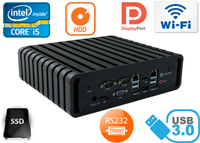 Przemysłowy Komputer Fanless MiniPC IBOX-QM87 i5 (LPT i GPIO) v.3