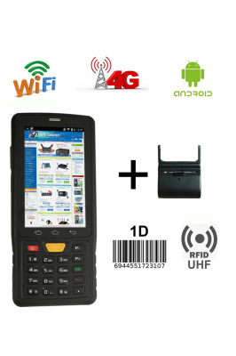  Industrial Data Collector Senter ST908W-1D(Laser Zebra) + RFID UHF + Printer
