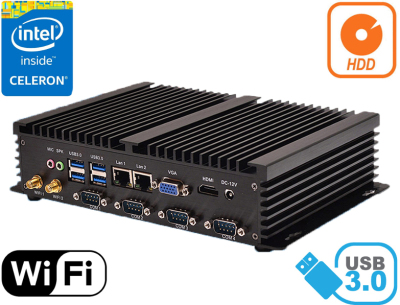 3 LATA GWARANCJI Komputer Przemysłowy Fanless MiniPC HyBOX 04PMF-1037u v.5