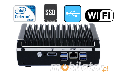 Rugged Mini Industrial Computer Fanless MiniPC IBOX-NM31A Barebone