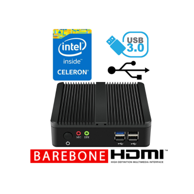 Bezwentylatorowy wzmacniany Mały Komputer Przemysłowy MiniPC yBOX-A30X(1LAN)-N2815 Barebone