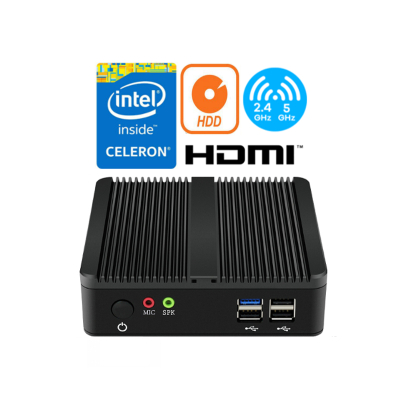 Fanless MiniPC Small Mini Industrial Computer yBOX-A30X (1LAN) -J1900 v.5