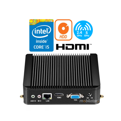 Fanless MiniPC Small Mini Industrial Computer yBOX-X30(1LAN)-I5 4210Y v.3
