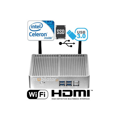 Wzmocniony mini komputer pasywny przemysłowy MiniPC yBOX X32 3215U v.2