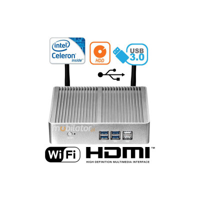 Wzmocniony mini komputer pasywny przemysłowy MiniPC yBOX X32 3215U v.3