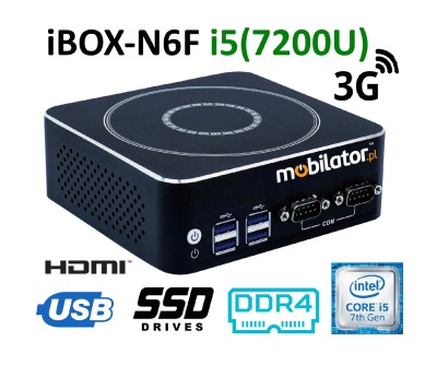 IBOX-N6F i5 (7200U) v.4 - Reinforced Mini industrial computer with 3G wireless network