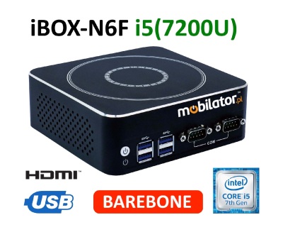 IBOX-N6F i5 (7200U) Barebone - Industrial warehouse computer with two RJ45 LAN cards