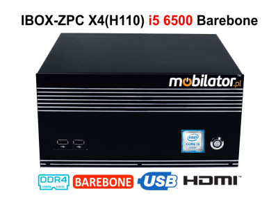 IBOX-ZPC X4 (H110) i5 6500 Barebone - Industrial Strengthened Mini PC Fanless
