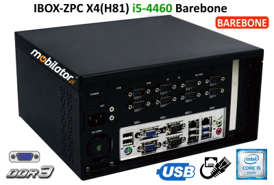 IBOX-ZPC X4(H81) i5-4460 Barebone - Odporny komputer przemysłowy do sterowania procesami produkcyjnymi