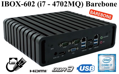 IBOX-602 (i7 4702MQ) Barebone - mini komputer do zastosowań przemysłowych