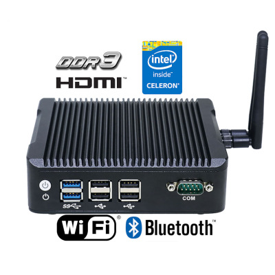 IBOX N5 v.9 - Rugged miniPC with 8GB RAM, 2TB HDD, Intel Pentium processor, 4x USB 2.0, 2x USB 3.0 and 2x RJ-45 LAN connectors