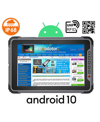Przemysłowy tablet z normą IP68 z systemem Android 10.0 WiFi i NFC oraz UHF RFID Senter S917V9
