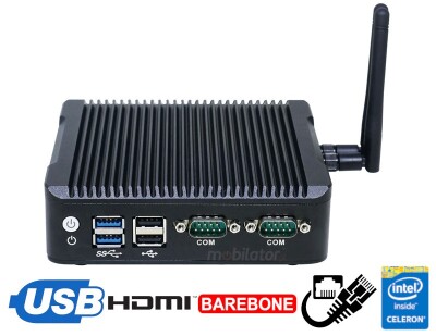 IBOX N5B v.7 - Small miniPC with 2x USB 2.0, 2x USB 3.0, WiFi, BT and 2x RJ-45 LAN connectors, 500GB HDD and 4GB DDR3L RAM