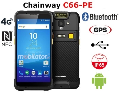  kolektor danych do sklepu z modułem NFC, ośmiordzeniowym procesorem, 3GB RAM oraz 32GB ROM Chainway C66-PE