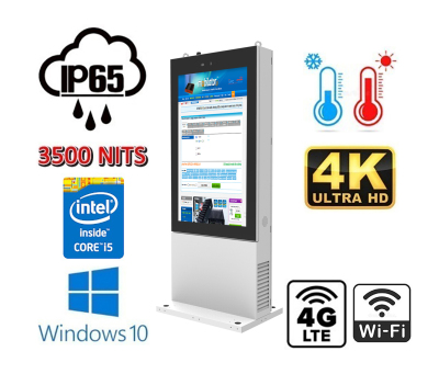 Wytrzymały totem informacyjny wodoodporny Trex 55W