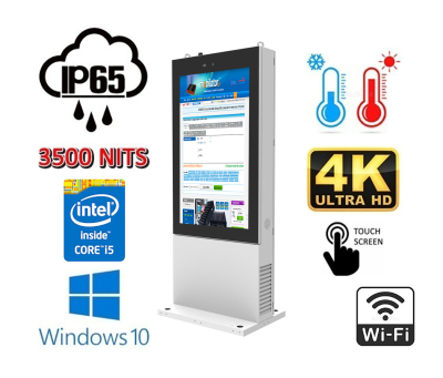  kiosk interaktywny zewnętrzny przemysłowy cichy Trex 55W