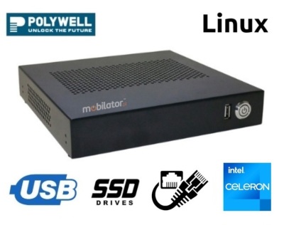 Profesjonalny przemysłowy mini PC dla firmy Polywell-J1900AE Celeron z zainstalowanym systemem Linux i z wydajnym procesorem Intel Celeron