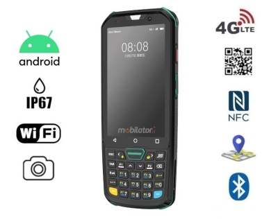 Kolektor danych na wózek widłowy z dokładnym czytnikiem kodów kreskowych QR MobiPad H-H4 z telefonem komórkowym