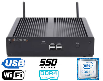 HyBOX TH55H Odporny komputer przemysłowy Wielofunkcyjny małych rozmiarów Wydajny bezwentylatorowy z  procesorem Intel Core i5