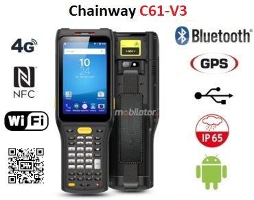 Wzmocniony smartfon  kolektor danych z modułem NFC odporny na niskie i wysokie temperatury Chainway C61-V3