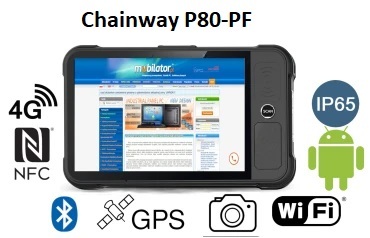 Chainway P80-PF Wstrząsoodporny tablet przemysłowy z IP65