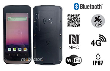 MobiPAD V20 – niewielki poręczny terminal danych dla logistyki z 8-rdzeniowym procesorem, skanerem kodów 2D Honeywell N5703 i ,  , NFC 4GB RAM i 64GB ROM