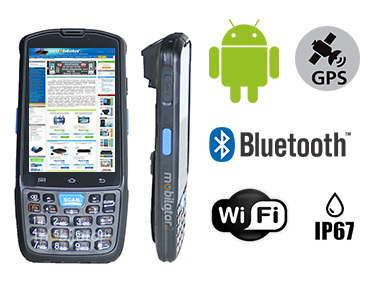MobiPAD 7F – kolektor danych z normą IP67, odporny na upadki i zachlapania, 2GB RAM i 16GB ROM, skaner kodów kreskowych 2D, Android 9, 8-rdzeniowy procesor, Wifi i Bluetooth