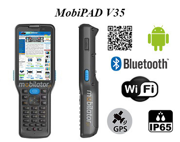 MobiPAD V35 – 3.5 calowy wytrzymały terminal danych odporny na upadki, niskie i wysokie temperatury ze skanerem kodów 2D, 3GB RAM i 32GB ROM