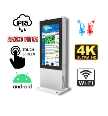 totem reklamowy dla sieć usługowych  panel reklamowy dla hoteli Infokiosk z normą odporności IP65