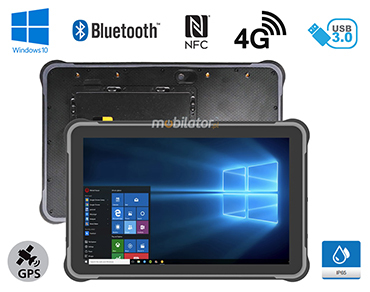 MobiPAD JST11 - 8GB RAM, 256GB ROM, Windows 10, Intel N5100, GPS, NFC, RJ45, USB 3.0, WiFi, Bluetooth, IP65, odporny na upadki z 1.2 metra, 4G LTE, idealny do pracy w trudnych warunkach