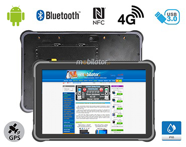 MobiPAD A311-R2 - Odporny na niskie i wysokie temperatury tablet przemysłowy z High Precision GPS, skanerem 2D Honeywell N4680 i czytnikiem linii papilarnych, 10.1 cala, Android 12, 16GB RAM, 512GB ROM, IP65, GPS, NFC, 1920x1200, Bluetooth 5.0, 450 n