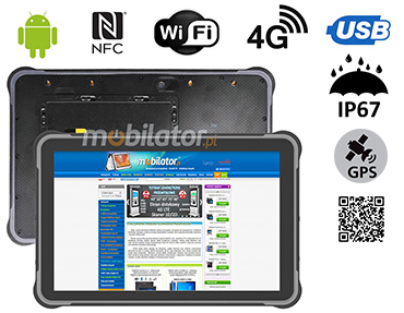 MobiPAD A311-A7 - Odporny na niskie i wysokie temperatury tablet 10.1 cala z 12GB RAM, 256GB ROM, NFC, Bluetooth 5.0, WiFi, procesor MT6789 - 8 x 2.2 GHz, 4G LTE, Android 13.0, GPS, IP67, 450 nits, wytrzymały, dla logistyki